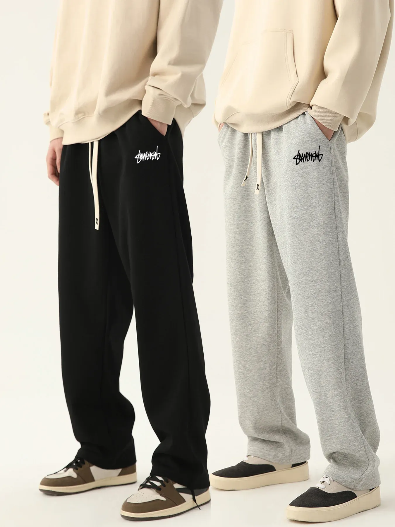 Men's Baggy Jogging Pants 2024 New Breathable Casual Sweatpants for Outdoor Fashion thumbnail 1