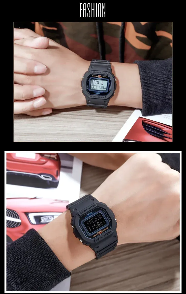 SKMEI 1628 Luxury Digital Men's Watch - Waterproof Sports Electronic Military Style with Dual Time, Chrono, Alarm, LED Light, and Countdown - Ideal for Active Lifestyles showcase 19