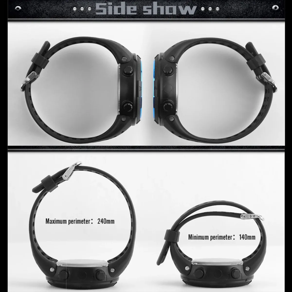 Men's Digital Sports Watch Waterproof Casual Luminous Stopwatch Alarm Simple Army Style Watch for Running, Climbing, Fishing - Large Dial, 10M Water Resistance, Resin Band showcase 8