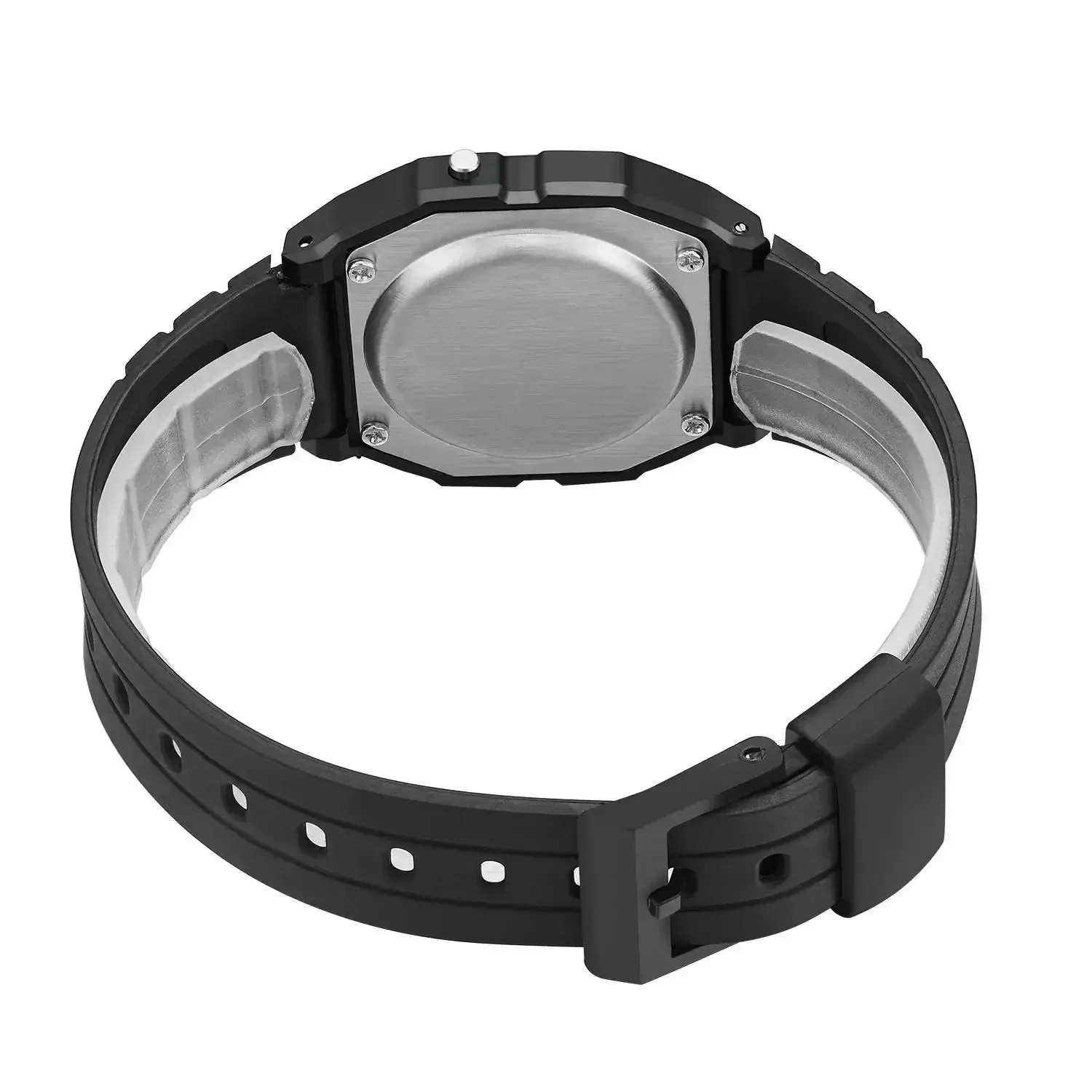 Men's Fashion Square LED Sports Watch Casual Silicone Strap Digital Wristwatch Minimalist Electronic Timepiece thumbnail 6