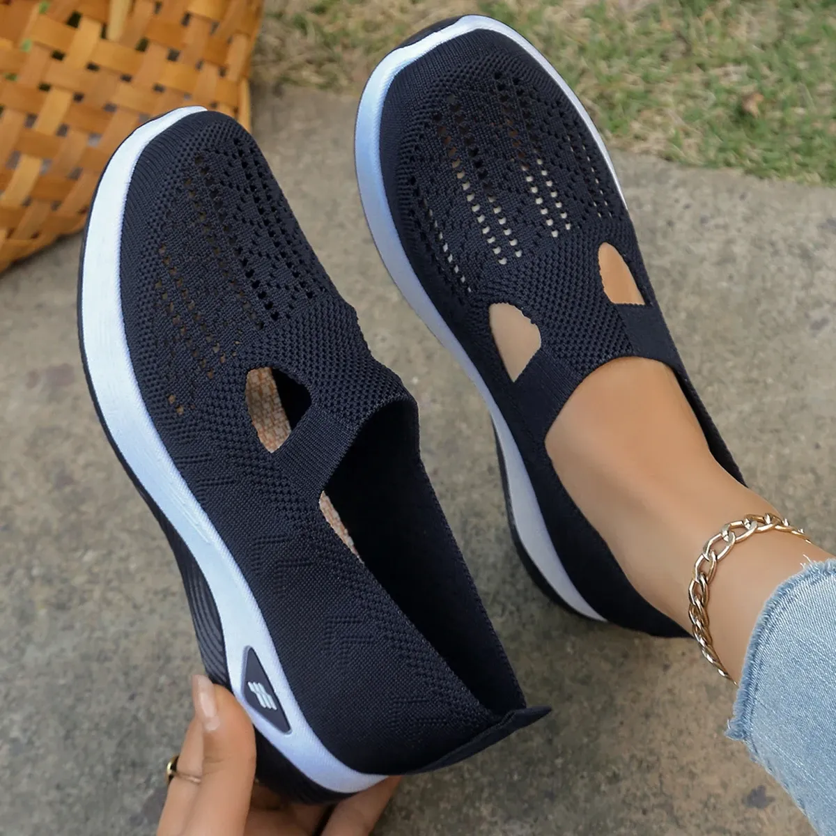 Women's Casual Summer Sneakers - Lightweight Breathable Flat Shoes for All Seasons, Simple Fashionable Design, Comfortable Walking Shoes for Everyday Wear thumbnail 1