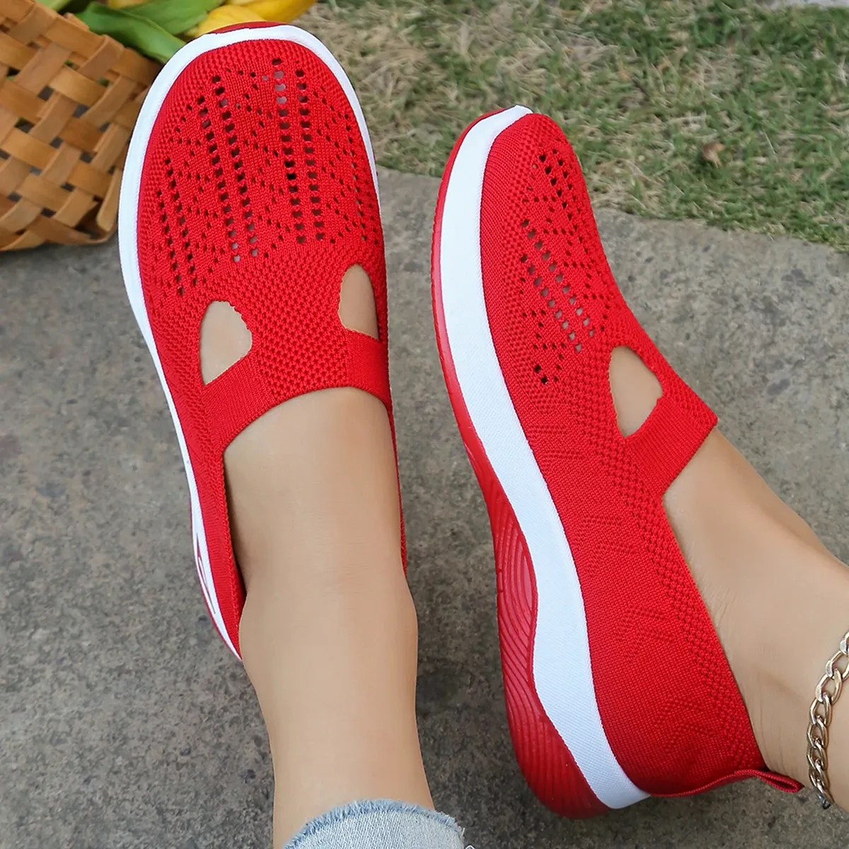 Women's Casual Summer Sneakers - Lightweight Breathable Flat Shoes for All Seasons, Simple Fashionable Design, Comfortable Walking Shoes for Everyday Wear thumbnail 3