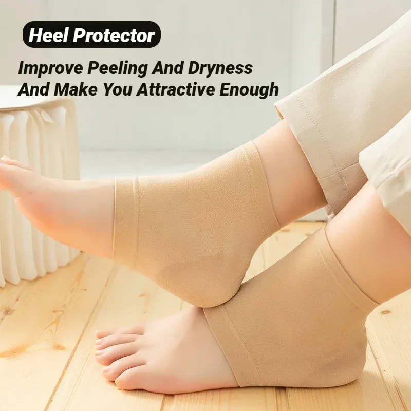 Upgraded Silicone Heel Protector Sleeves - Soften Calluses, Prevent Dry Cracking, Ankle Support & Non-Slip Grip for Foot Pain Relief thumbnail 3