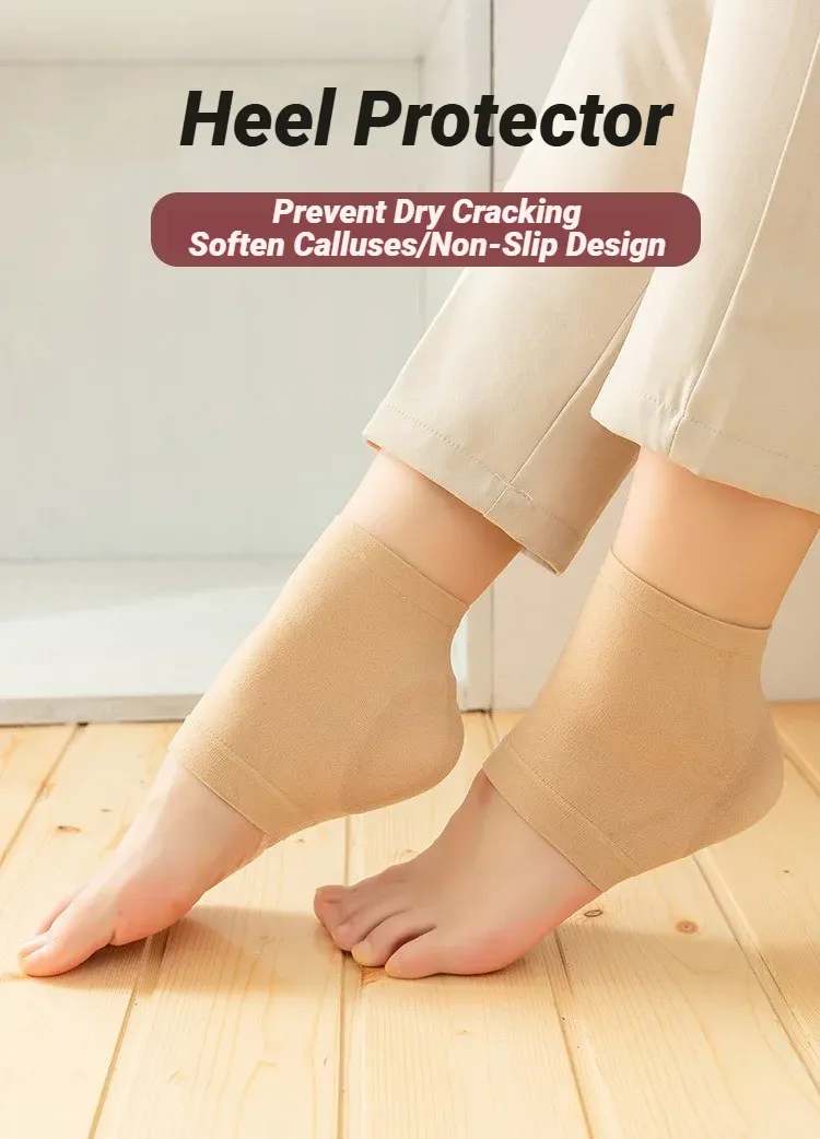 Upgraded Silicone Heel Protector Sleeves - Soften Calluses, Prevent Dry Cracking, Ankle Support & Non-Slip Grip for Foot Pain Relief showcase 1