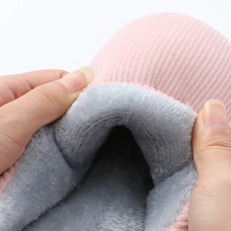 Thick Sole Plush Cotton Slippers for Men & Women - Warm, Fluffy Indoor/Outdoor Household Shoes with High Heel Comfort - Winter Cozy Footwear showcase 7