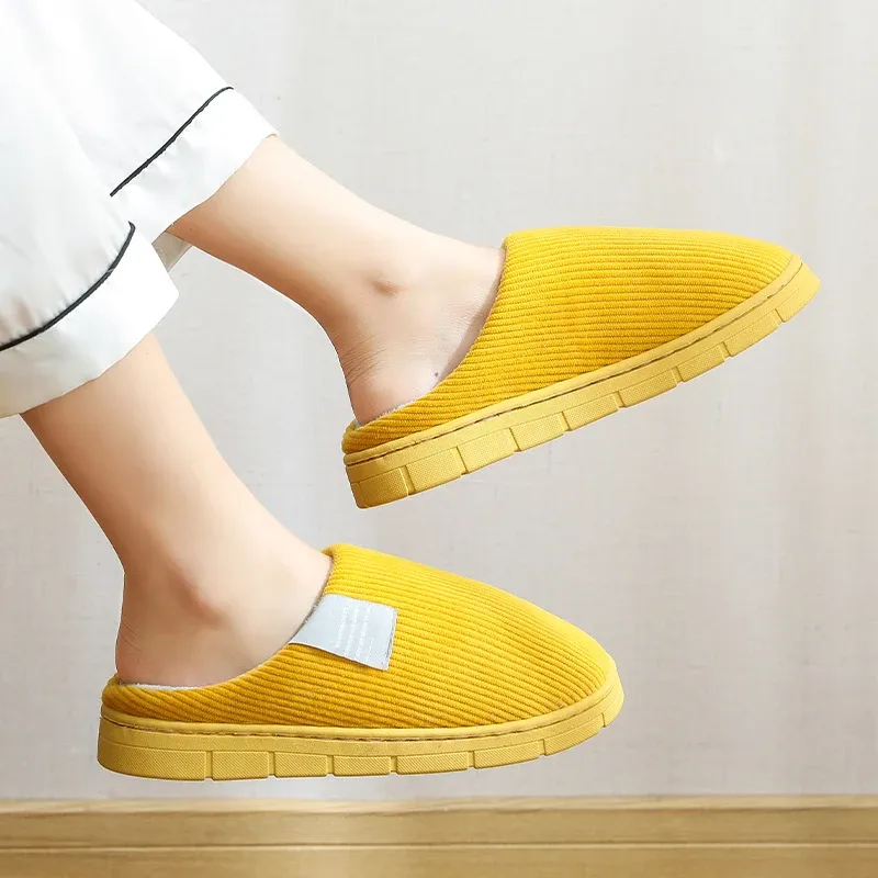Thick Sole Plush Cotton Slippers for Men & Women - Warm, Fluffy Indoor/Outdoor Household Shoes with High Heel Comfort - Winter Cozy Footwear showcase 9