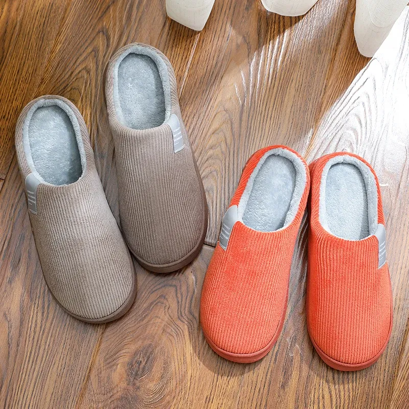 Thick Sole Plush Cotton Slippers for Men & Women - Warm, Fluffy Indoor/Outdoor Household Shoes with High Heel Comfort - Winter Cozy Footwear showcase 6