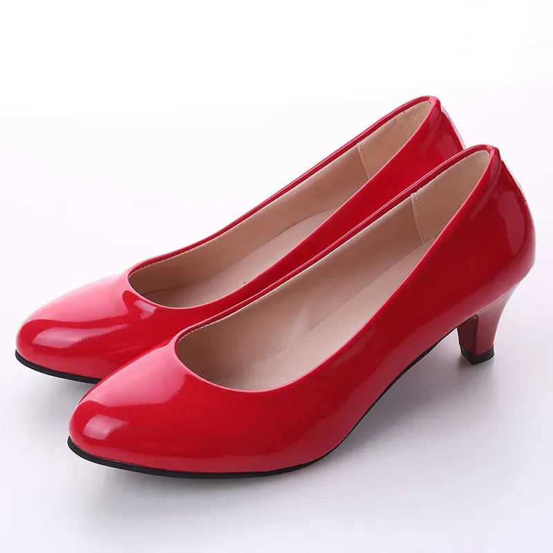 Women's Sexy Nude & White Medium Heel Pumps - Elegant Office & Party Shoes for Ladies showcase 9