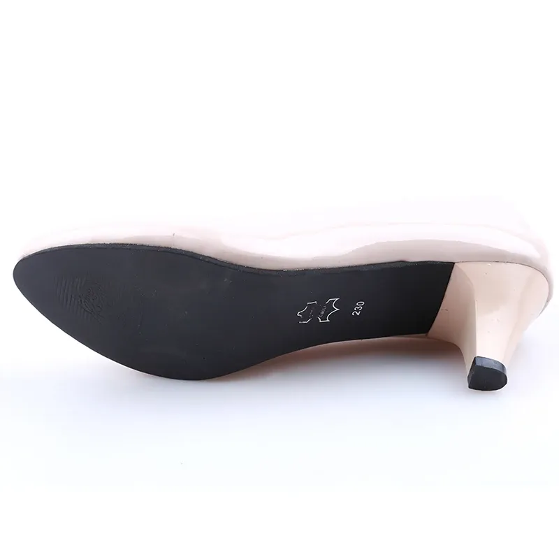 Women's Sexy Nude & White Medium Heel Pumps - Elegant Office & Party Shoes for Ladies showcase 14