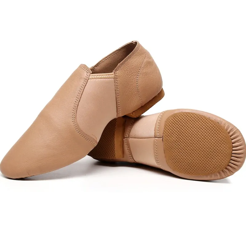 Genuine Leather Jazz Dance Shoes for Girls & Adults - Anti-Slip Sole, High Quality, Available in Brown & Black thumbnail 1