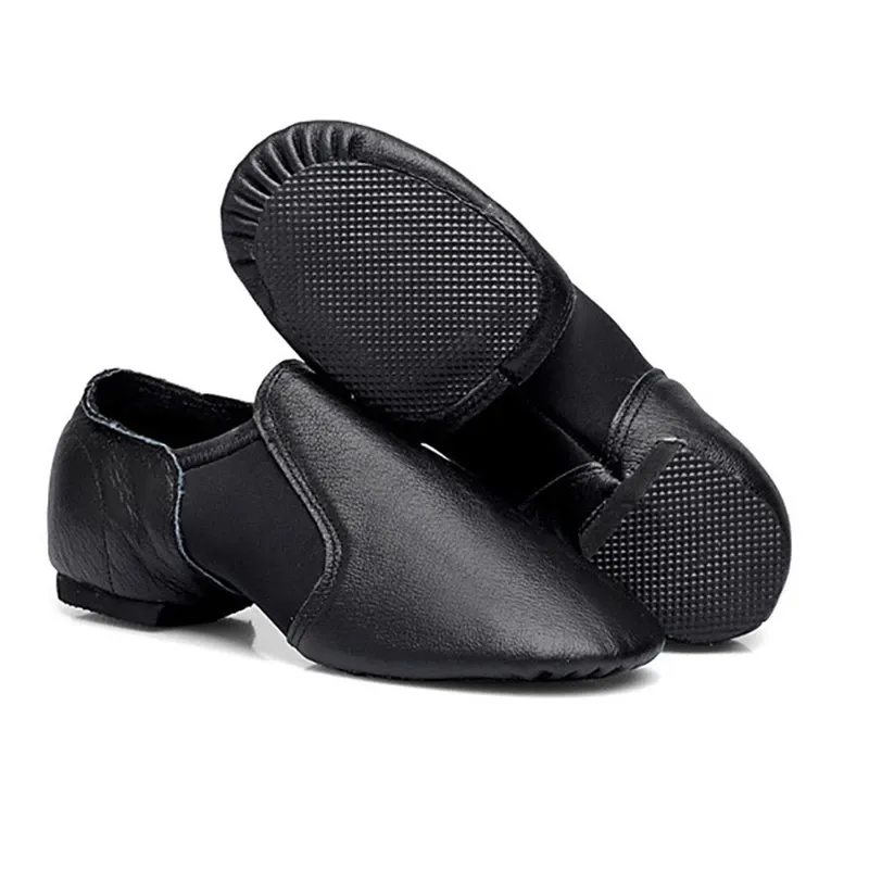 Genuine Leather Jazz Dance Shoes for Girls & Adults - Anti-Slip Sole, High Quality, Available in Brown & Black thumbnail 2