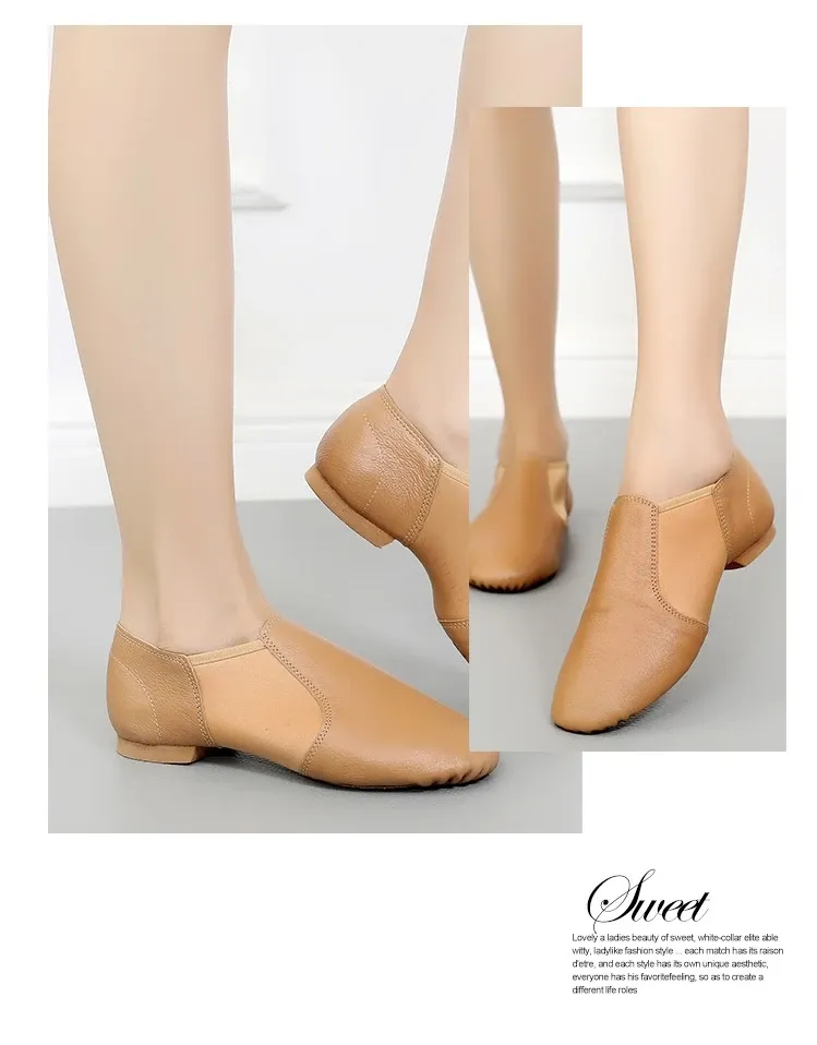 Genuine Leather Jazz Dance Shoes for Girls & Adults - Anti-Slip Sole, High Quality, Available in Brown & Black showcase 4