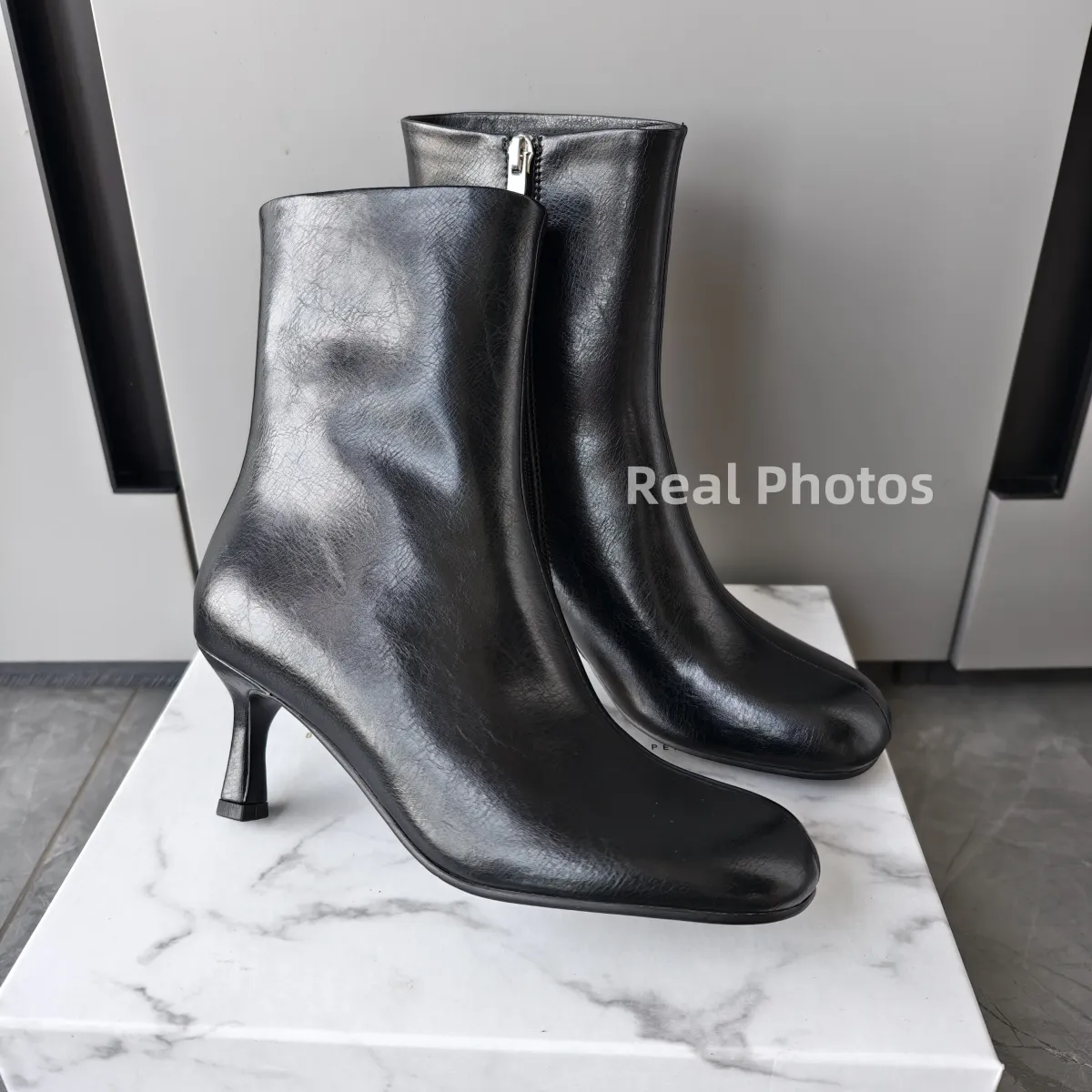 FEDONAS Women's Genuine Leather Ankle Boots - Elegant Round Toe High Heels for Autumn/Winter Comfort showcase 19