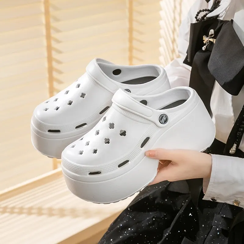 Women's Chunky Platform Clogs Sandals - Thick Bottom Non-Slip EVA Beach Slides for Summer Fashion, Comfortable Wedges for Casual Wear thumbnail 4