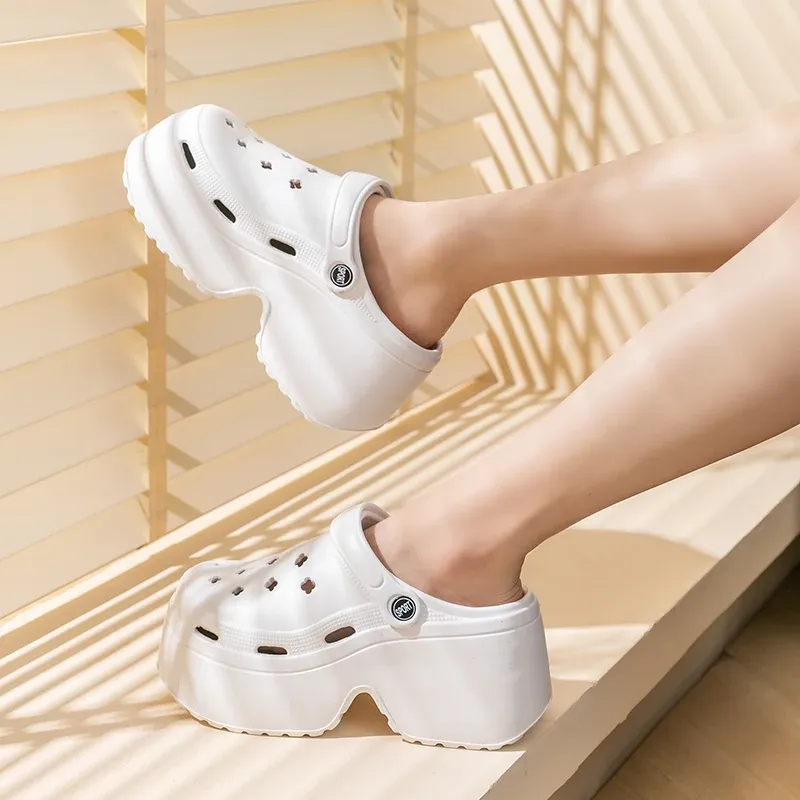 Women's Chunky Platform Clogs Sandals - Thick Bottom Non-Slip EVA Beach Slides for Summer Fashion, Comfortable Wedges for Casual Wear thumbnail 3