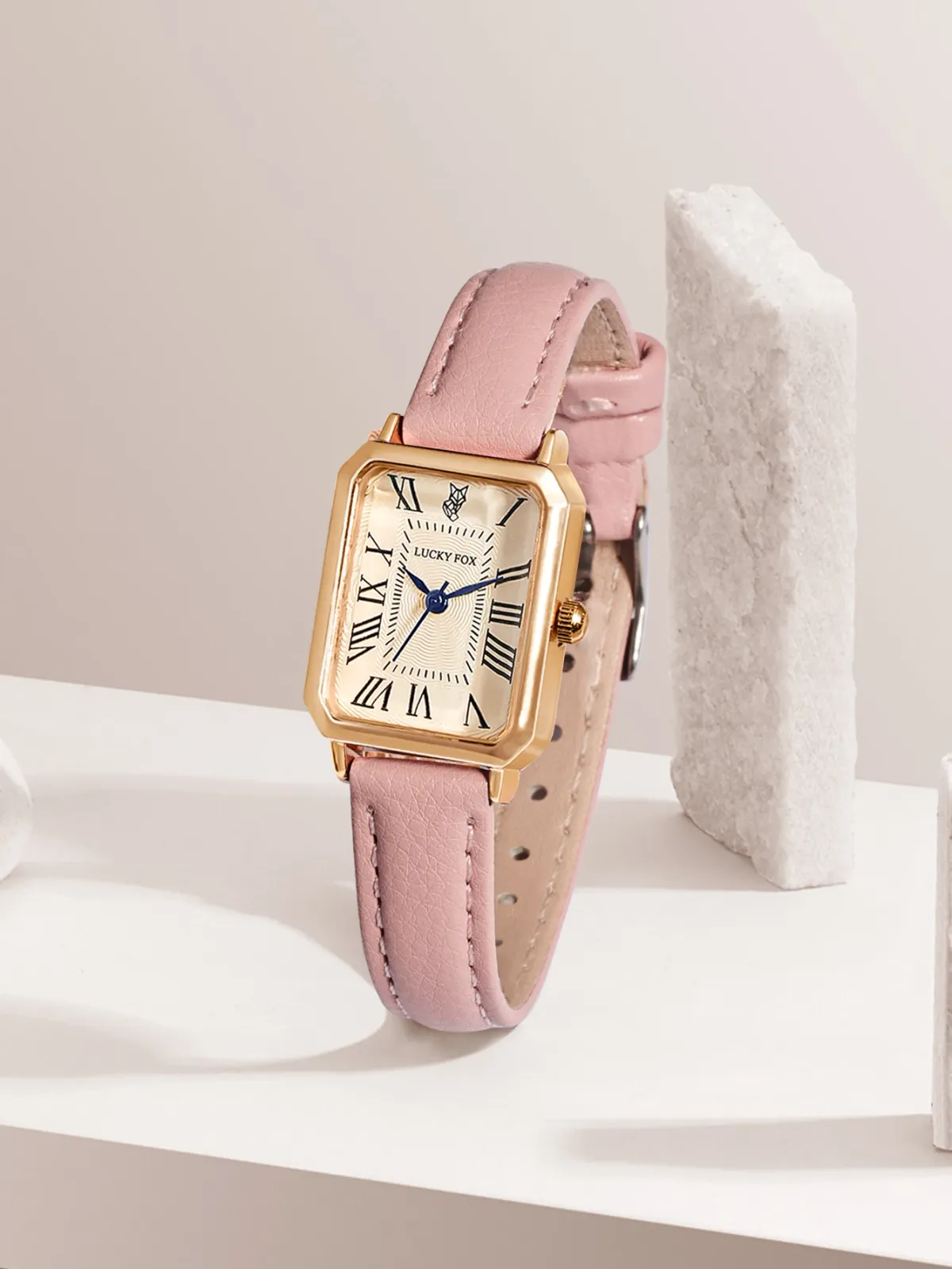 Fashion Retro Square Dial Women's Watch with Leather Strap - Casual Quartz Wristwatch Gift showcase 15