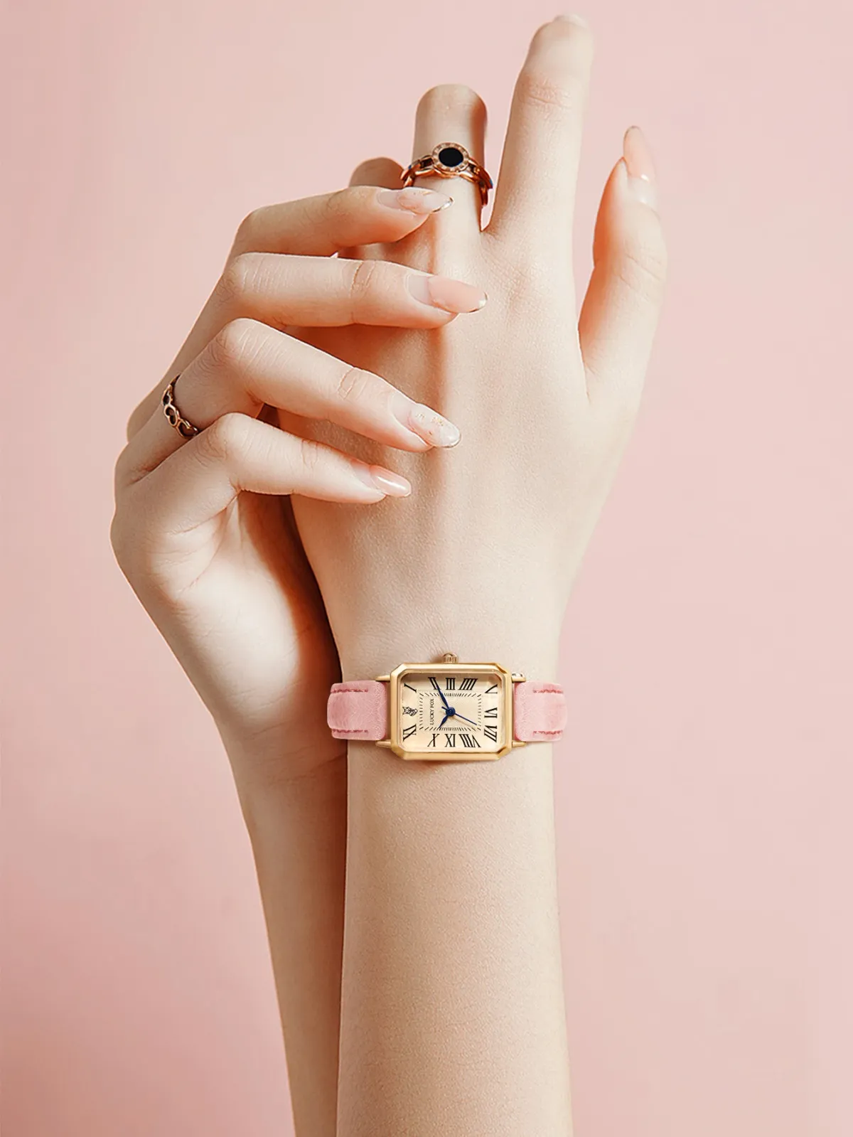 Fashion Retro Square Dial Women's Watch with Leather Strap - Casual Quartz Wristwatch Gift showcase 18