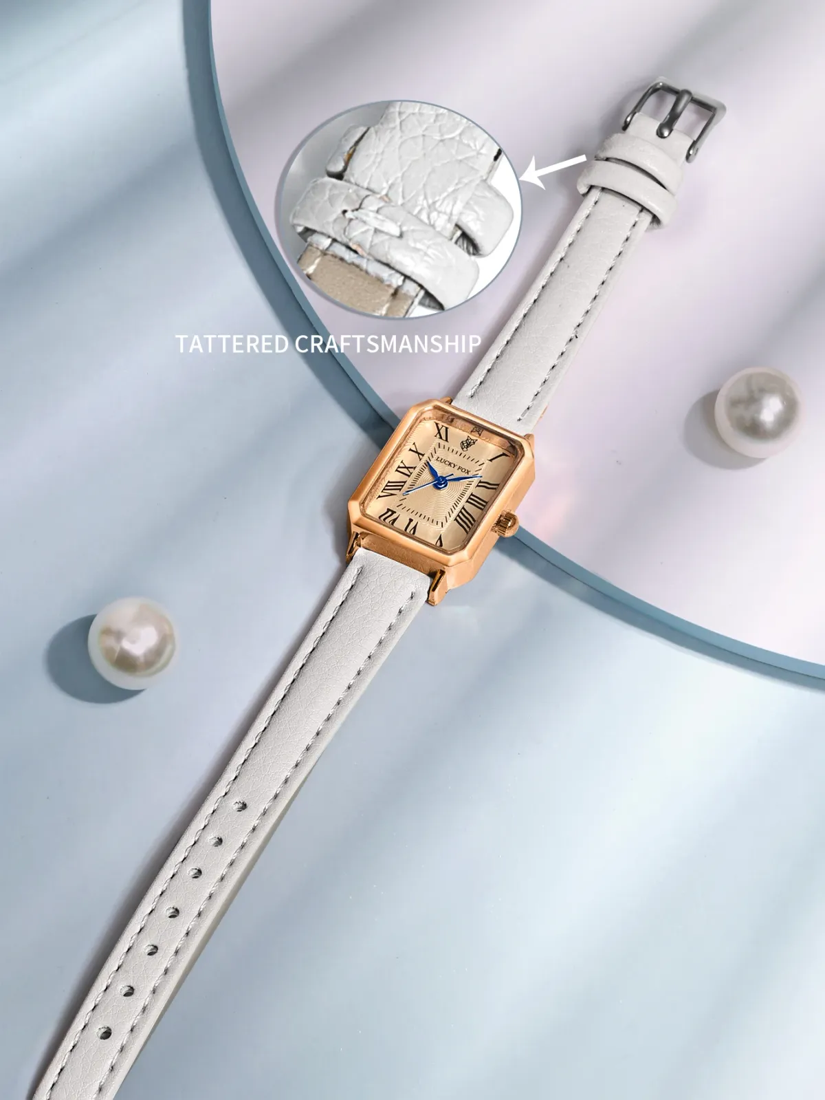 Fashion Retro Square Dial Women's Watch with Leather Strap - Casual Quartz Wristwatch Gift showcase 21