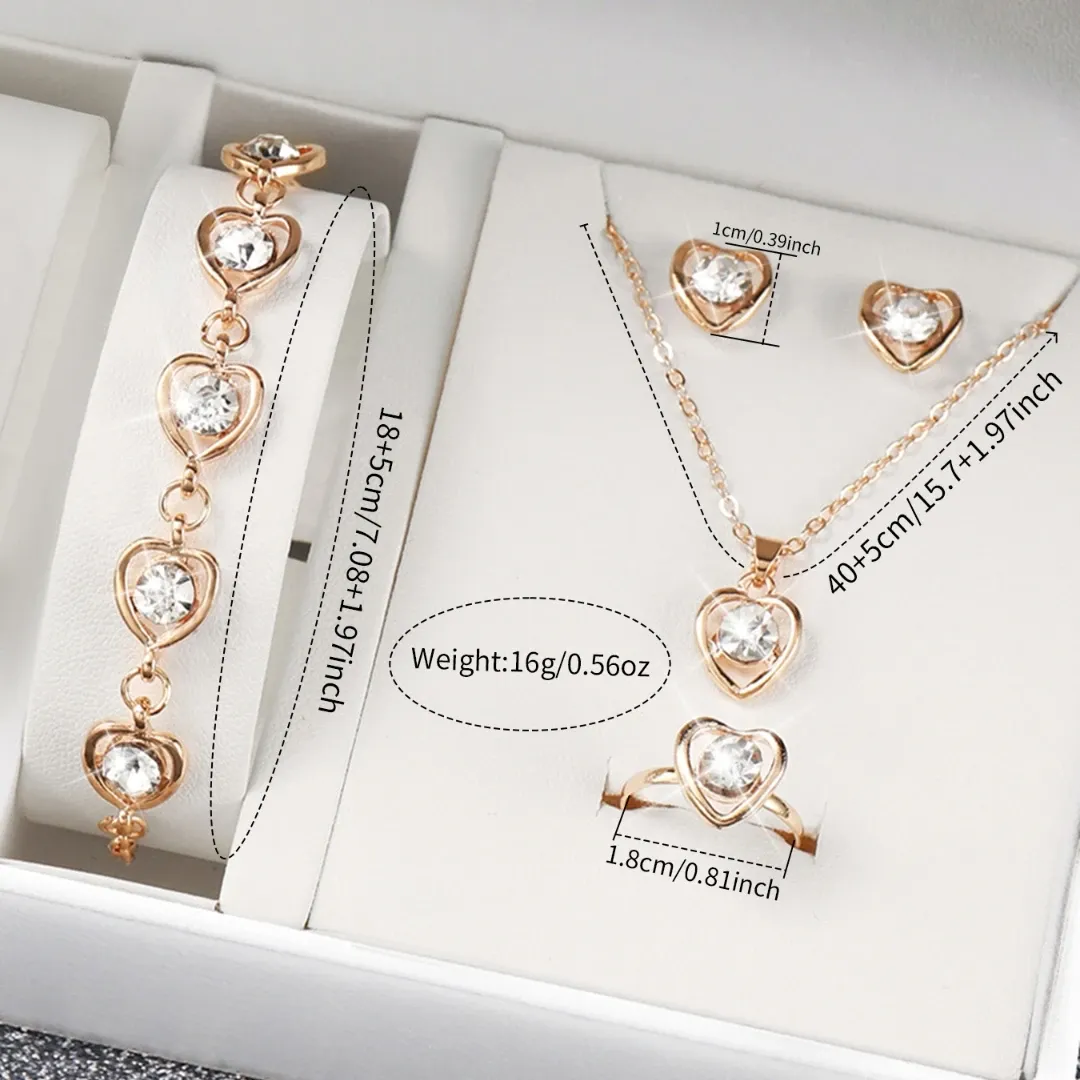 Women's Fashion Silicone Band Quartz Watch Jewelry Set - 5PCS Includes Watch, Bracelet, Necklace, 2 Earrings - CE Certified, Durable Alloy & Silicone - Ideal Gift for Girls & Ladies showcase 25