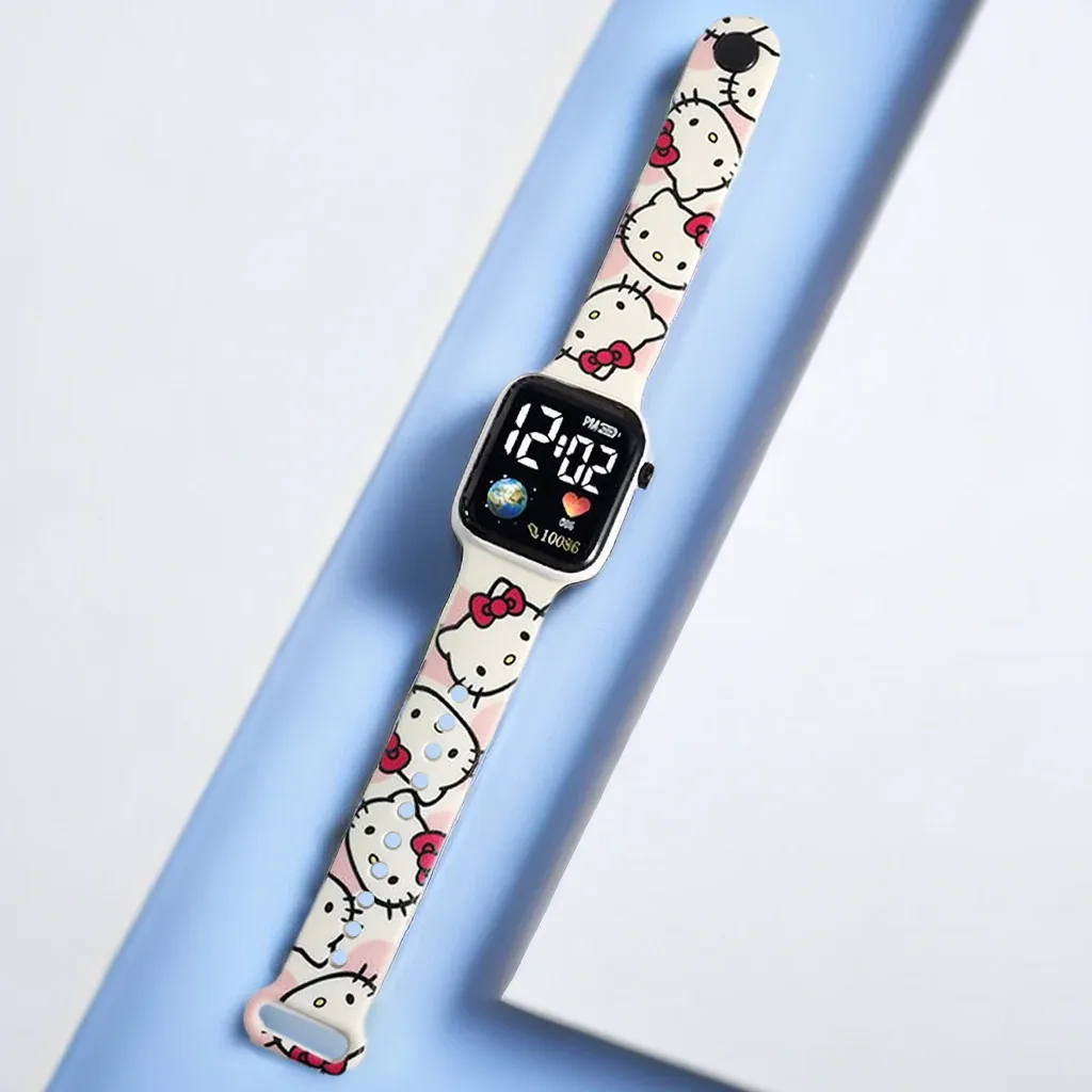 Cute Stitch & Hello Kitty Digital Watch for Kids Girls & Women - Fun Cartoon Character Timepiece for Children showcase 6