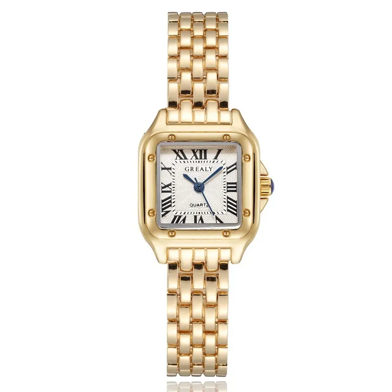 Luxury Stainless Steel Women's Watch - Fashionable Square Dial, Quartz Movement, Casual & Dressy Ladies Wristwatch showcase 4