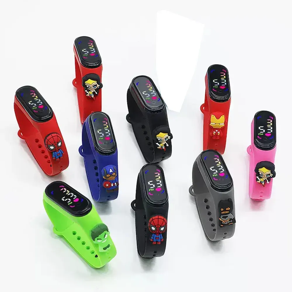 Fashion Mickey & Spiderman Kids LED Digital Watch - Waterproof Sports Touchscreen Bracelet for Girls & Boys, Fun Doll Clock for Children showcase 9