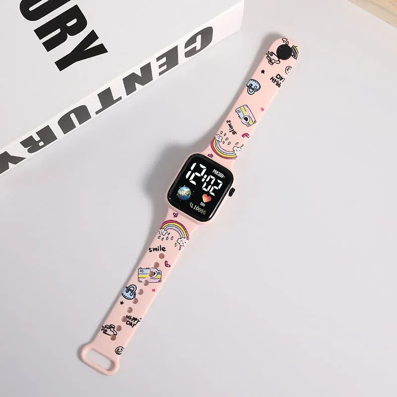 Cute Stitch & Hello Kitty Digital Watch for Kids Girls & Women - Fun Cartoon Character Timepiece for Children, Adjustable Strap, Easy Read Display thumbnail 2