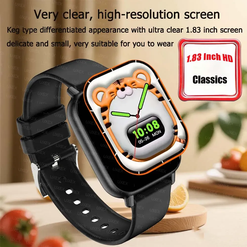 1.83" Smart Watch for Men & Women - Fitness Tracker, Health Monitor, Waterproof, Wireless Calls, Bluetooth 5.1, Compatible with Android & iOS thumbnail 4
