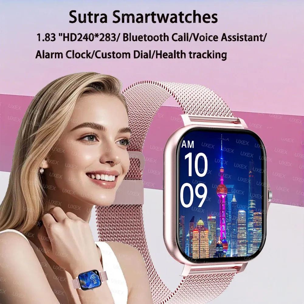 1.83" Smart Watch for Men & Women - Fitness Tracker, Health Monitor, Waterproof, Wireless Calls, Bluetooth 5.1, Compatible with Android & iOS showcase 1