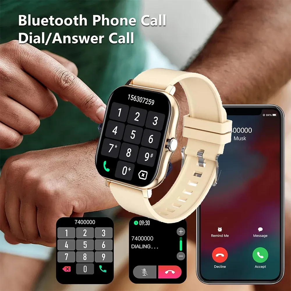 1.83" Smart Watch for Men & Women - Fitness Tracker, Health Monitor, Waterproof, Wireless Calls, Bluetooth 5.1, Compatible with Android & iOS showcase 10
