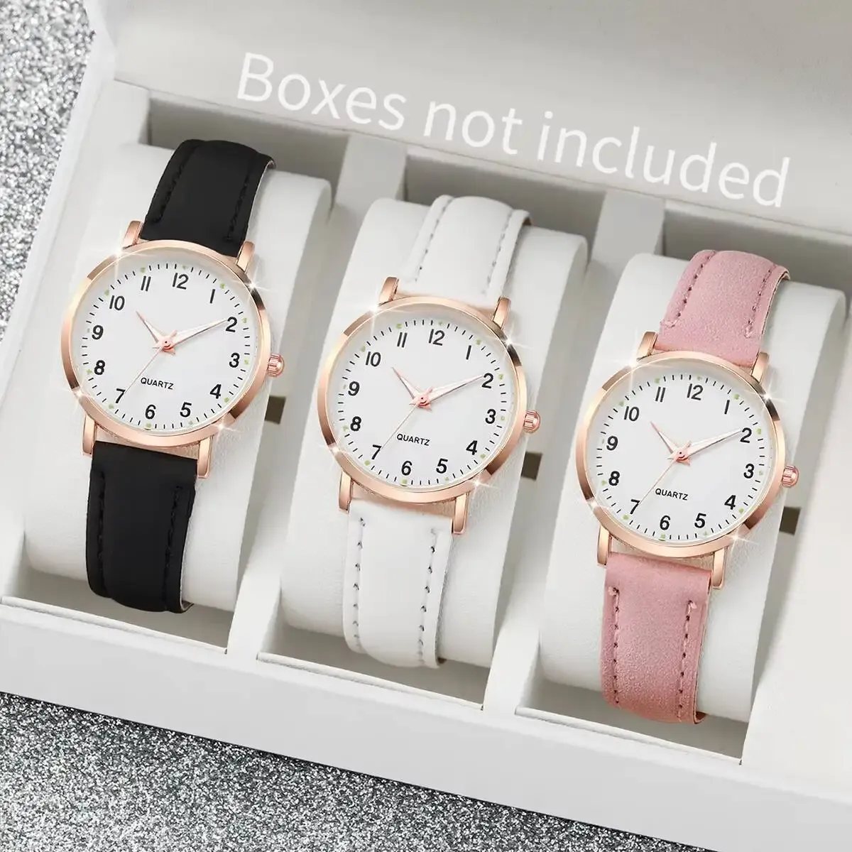 Fashion Arabic Dial Women's Quartz Watch - Casual Leather Strap, 30mm Case, CE Certified, Ideal Gift for Girls thumbnail 1