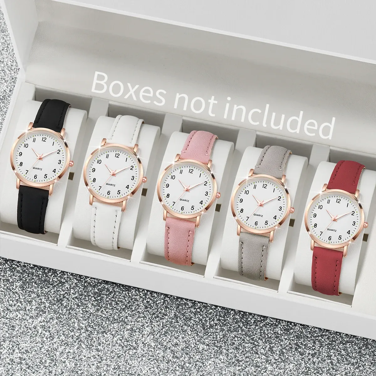 Fashion Arabic Dial Women's Quartz Watch - Casual Leather Strap, 30mm Case, CE Certified, Ideal Gift for Girls thumbnail 2
