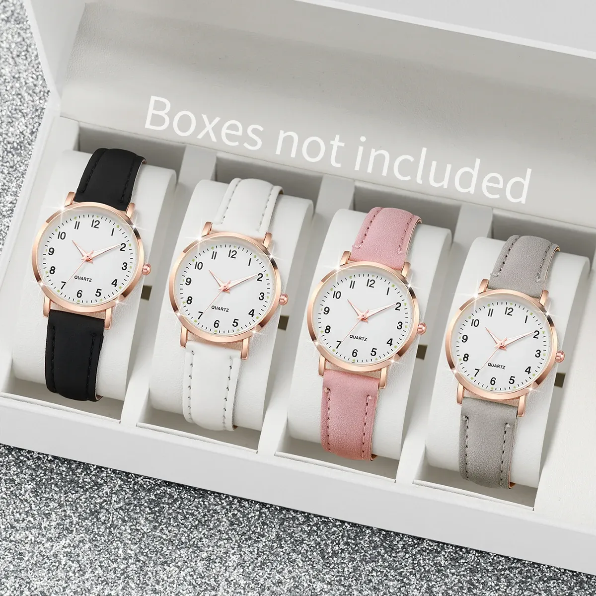 Fashion Arabic Dial Women's Quartz Watch - Casual Leather Strap, 30mm Case, CE Certified, Ideal Gift for Girls showcase 2