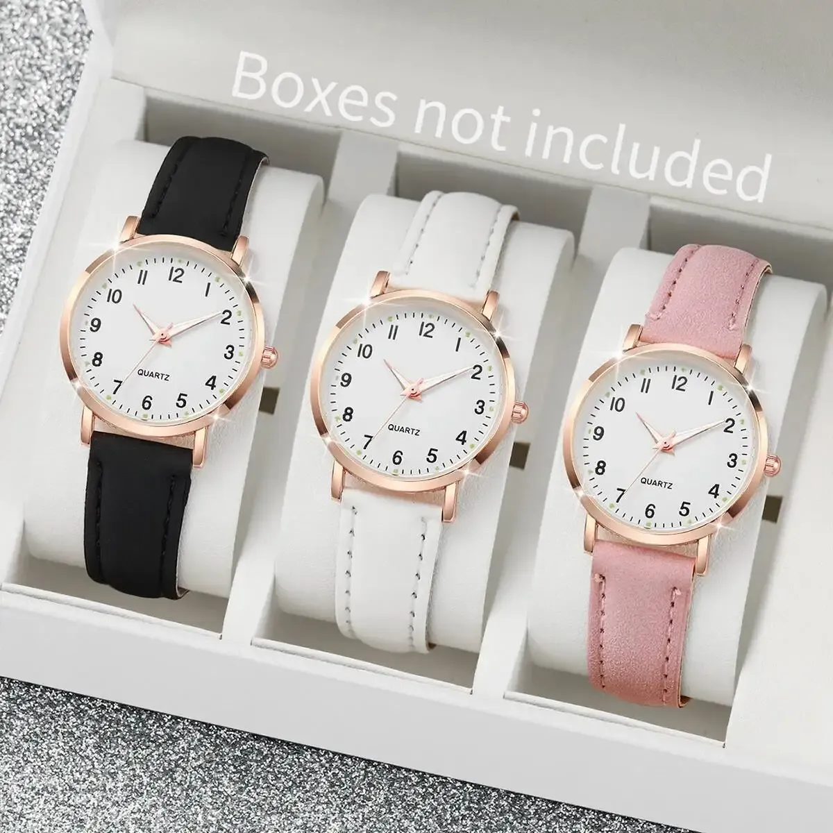 Fashion Arabic Dial Women's Quartz Watch - Casual Leather Strap, 30mm Case, CE Certified, Ideal Gift for Girls showcase 1