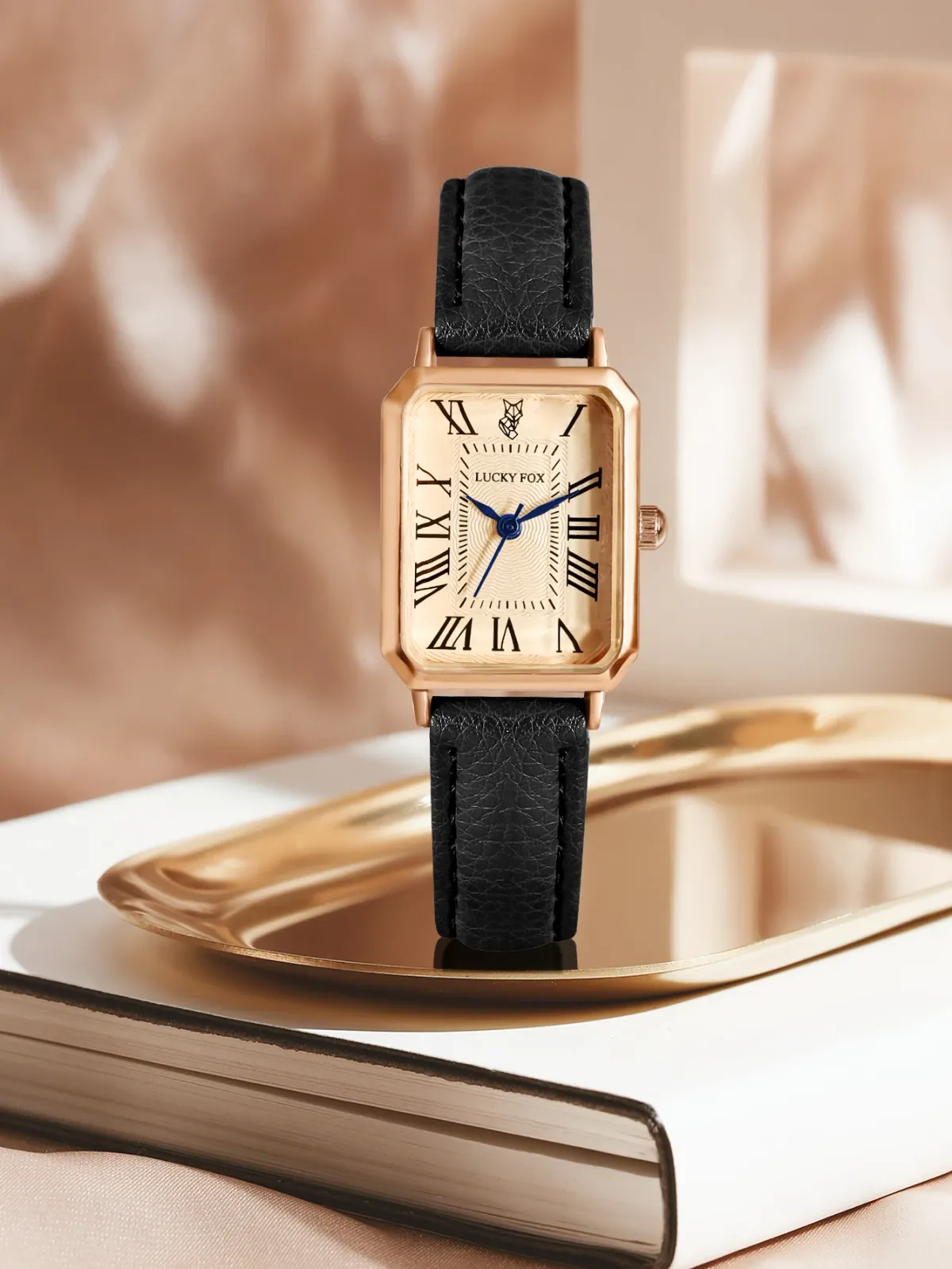 Retro Square Digital Dial Women's Watch - Fashionable Leather Strap Casual Quartz Wristwatch, Perfect Gift showcase 8