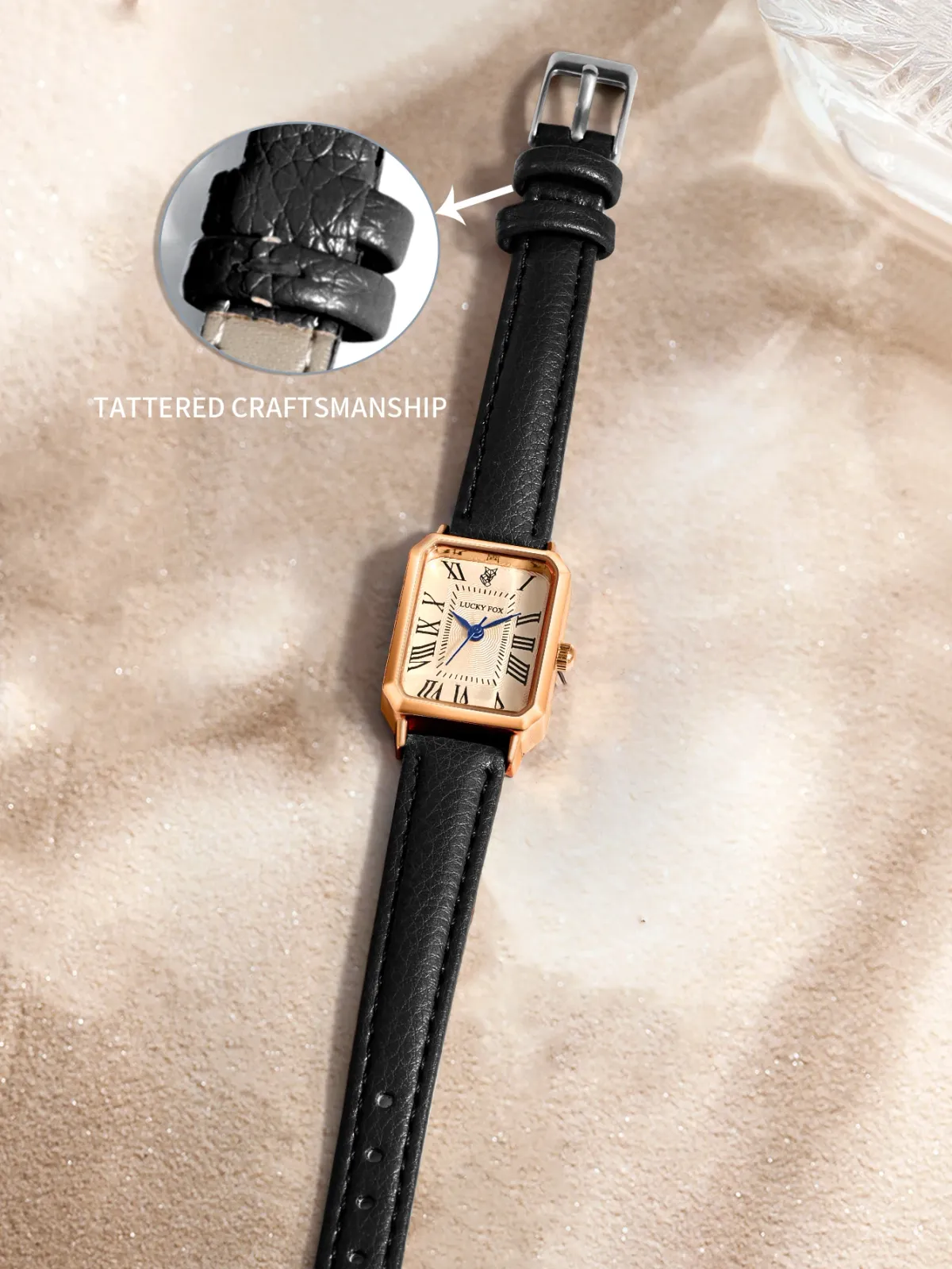 Retro Square Digital Dial Women's Watch - Fashionable Leather Strap Casual Quartz Wristwatch, Perfect Gift showcase 11