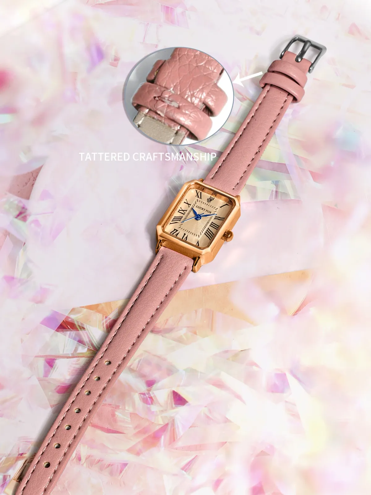 Retro Square Digital Dial Women's Watch - Fashionable Leather Strap Casual Quartz Wristwatch, Perfect Gift showcase 17