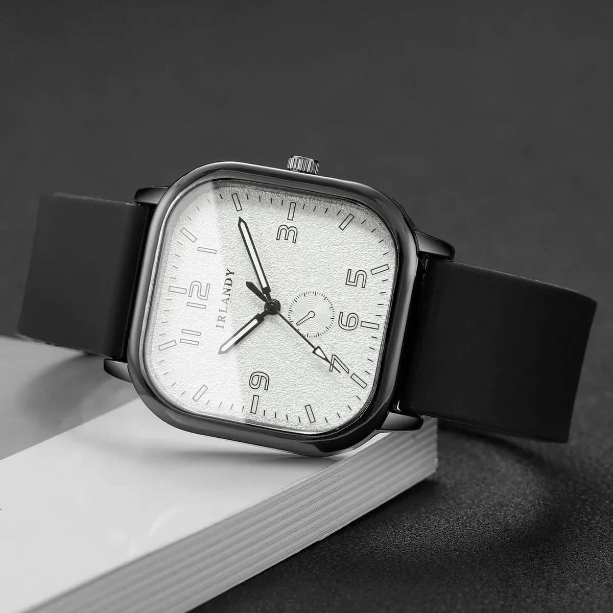 Fashionable Casual Silicone Strap Square Watch for Men & Women Students - Durable Quartz Movement, CE Certified, Water Resistant thumbnail 6