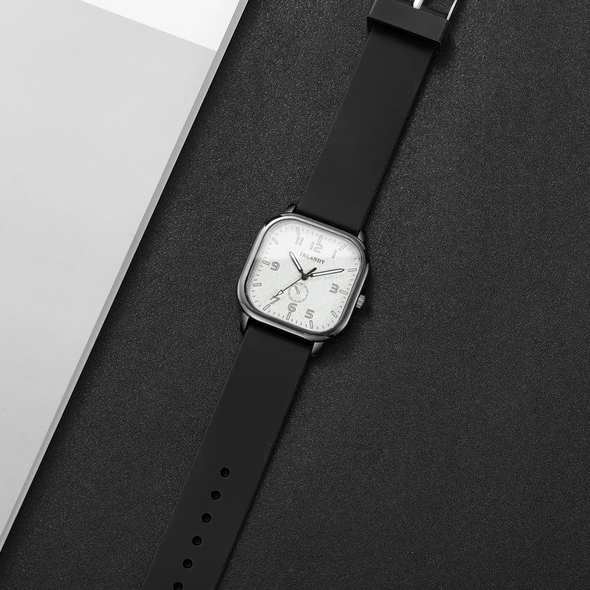 Fashionable Casual Silicone Strap Square Watch for Men & Women Students - Durable Quartz Movement, CE Certified, Water Resistant showcase 16