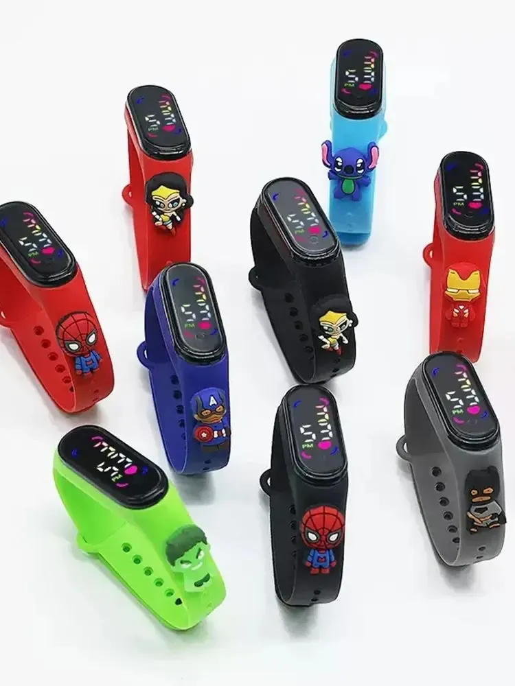 Disney Mickey Mouse Touch Screen LED Digital Watch for Kids & Women, Waterproof Sports Bracelet Style Electronic Clock showcase 1