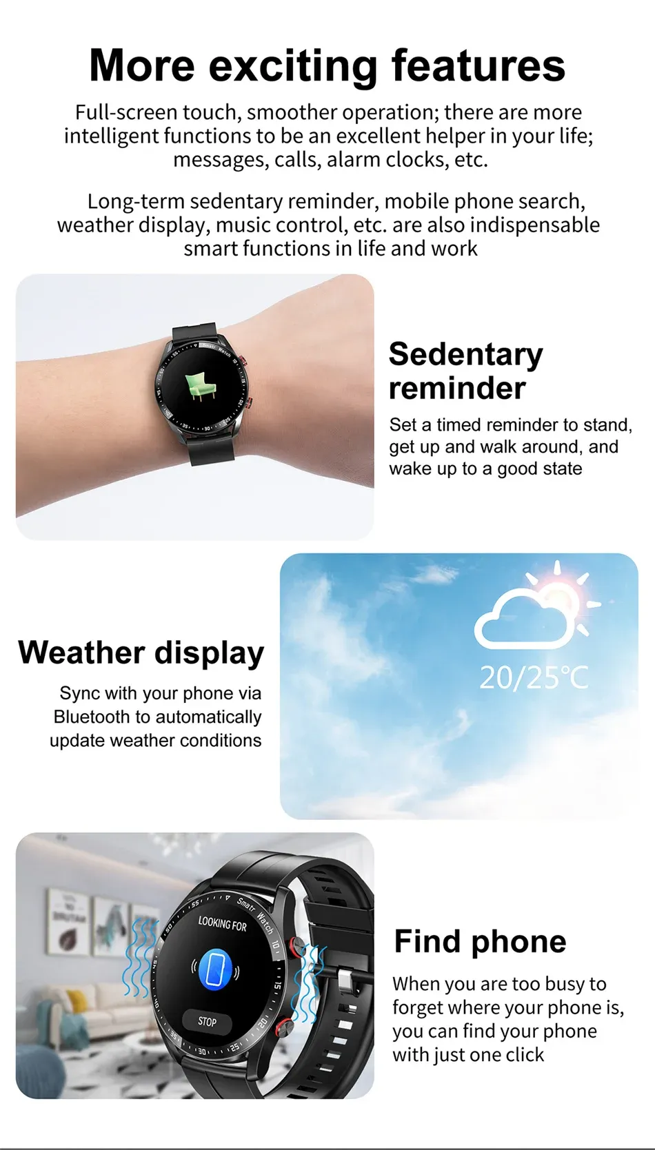 2026 New Smart Watch for Men & Women: ECG+PPG HD Screen, BT Call, GPS Tracker, Heart Rate Monitor, IP68 Waterproof, Fitness Tracker showcase 16