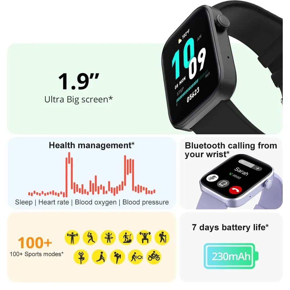 COLMI P71 Smartwatch for Men & Women: Voice Calling, Health Monitoring, 1.9" Display, IP68 Waterproof, 100+ Sports Modes, 230+ Watch Faces, 10-Day Battery Life thumbnail 2