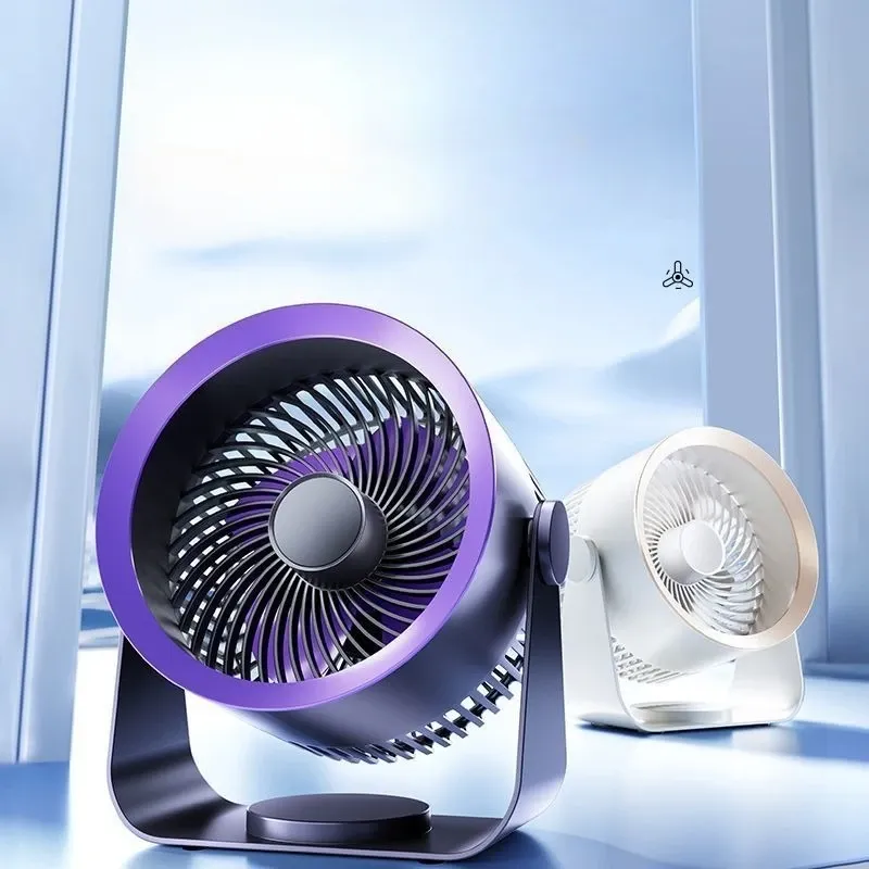 Portable Wireless Electric Fan Circulator - Quiet Desktop, Wall, Ceiling Mount Air Cooler with 4000mAh Battery, 15-Hour Life, USB Charging thumbnail 1