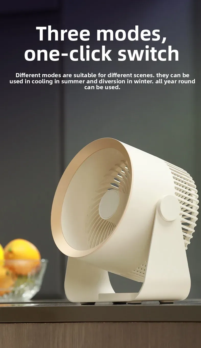 Portable Wireless Electric Fan Circulator - Quiet Desktop, Wall, Ceiling Mount Air Cooler with 4000mAh Battery, 15-Hour Life, USB Charging showcase 12