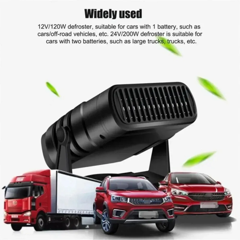 12V/24V Portable Electric Car Heater & Air Cooler Fan - 120W/200W Demister Defroster for Windshield Defogging & Rapid Heating - Essential Auto Accessory showcase 5