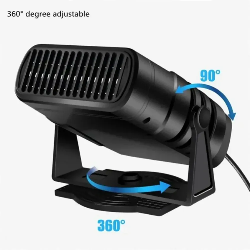 12V/24V Portable Electric Car Heater & Air Cooler Fan - 120W/200W Demister Defroster for Windshield Defogging & Rapid Heating - Essential Auto Accessory thumbnail 5
