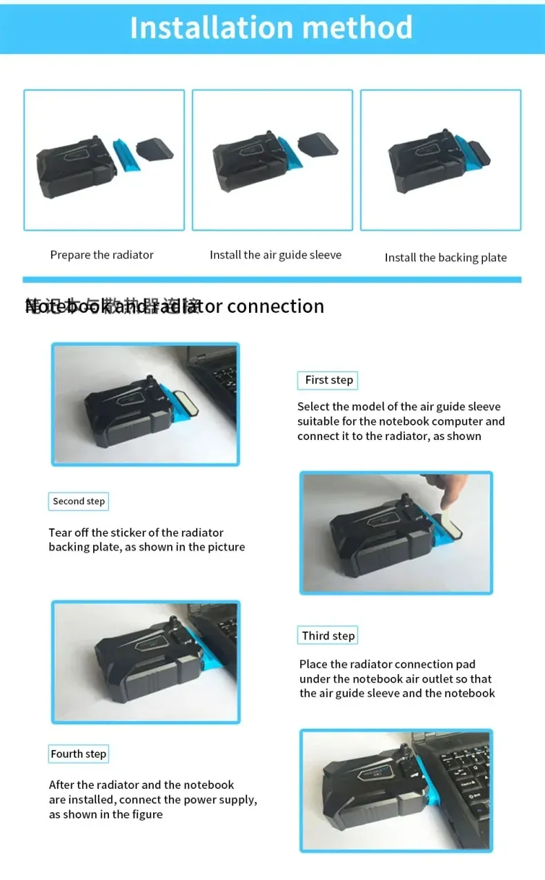 Portable Vacuum Laptop Cooler USB External Extracting Cooling Fan for 15-17 Inch Laptops - Fast Cooling, Adjustable Speed, Game Style Design showcase 6