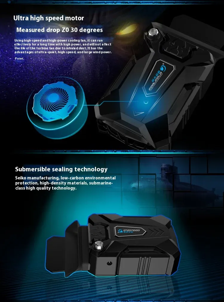 Portable Vacuum Laptop Cooler USB External Extracting Cooling Fan for 15-17 Inch Laptops - Fast Cooling, Adjustable Speed, Game Style Design showcase 3