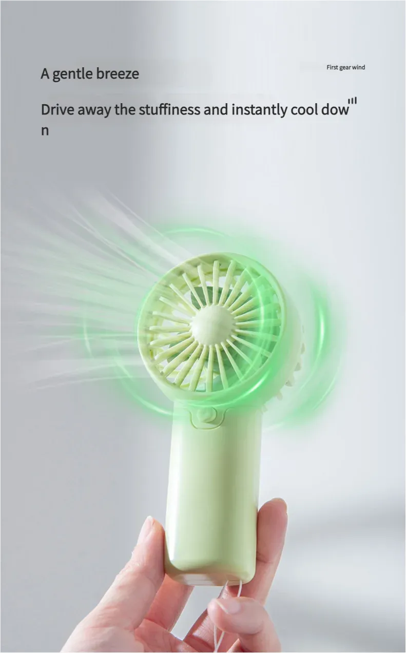 MEET SUN Portable Mini Fan - Lightweight AA Battery Handheld Air Cooler, Creative Pocket Fan for On-the-Go Cooling, Ideal for Travel and Personal Use showcase 3
