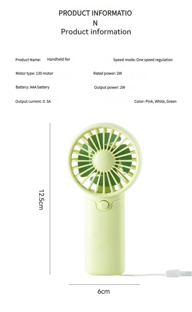 MEET SUN Portable Mini Fan - Lightweight AA Battery Handheld Air Cooler, Creative Pocket Fan for On-the-Go Cooling, Ideal for Travel and Personal Use showcase 12